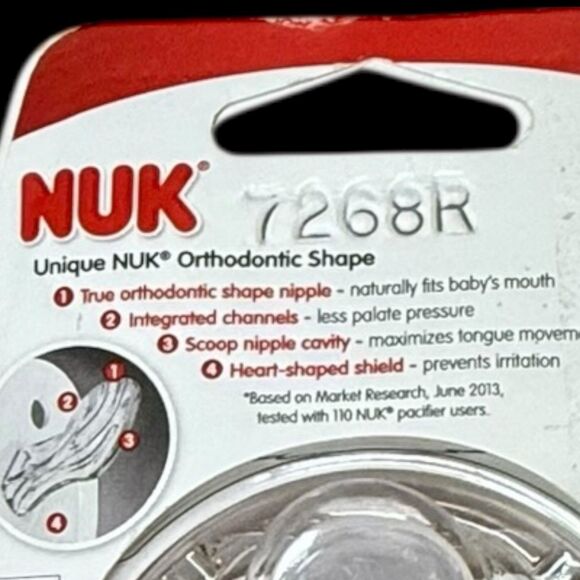 Nuk Pacifiers Orthodontic Silicone 6-18 M Football & Basketball BPA Free New - Picture 10 of 11